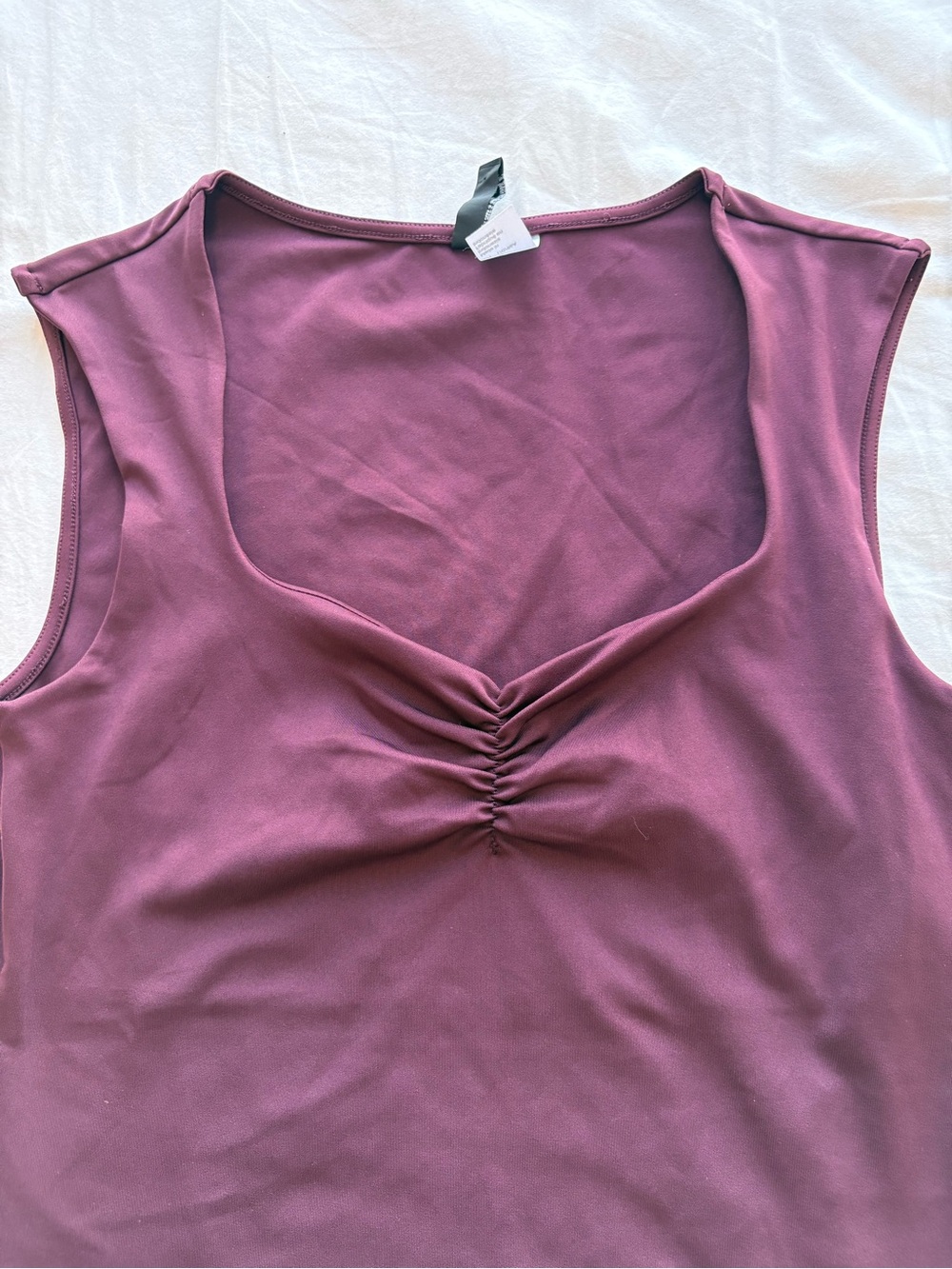 H&M Sleeveless Ruched Front Women’s Top - Plum